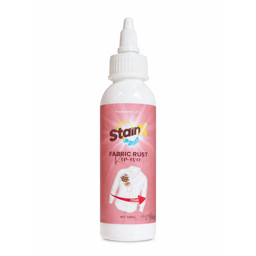StainX Fabric Rust Remover 100ml for removing rust stains from clothes and fabrics